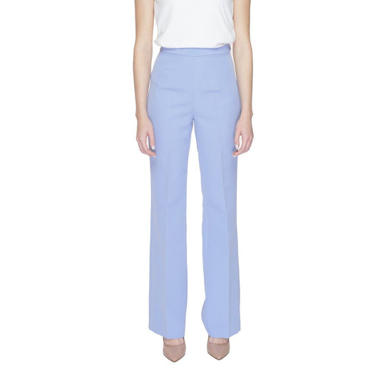 Silence Purple Polyester Casual Pants