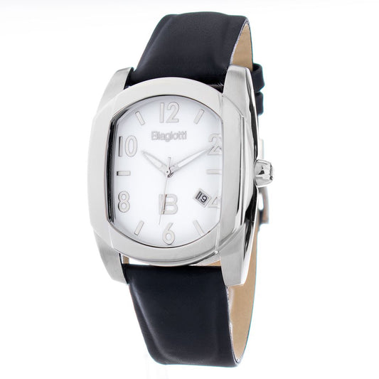Laura Biagiotti Black Leather Dress Watch