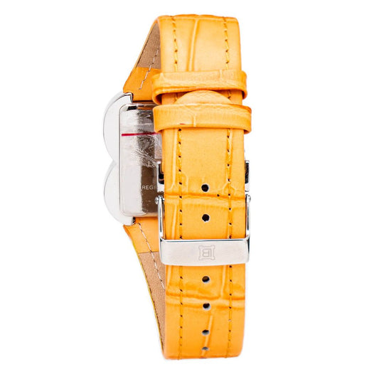 Laura Biagiotti Orange Leather Dress Watch