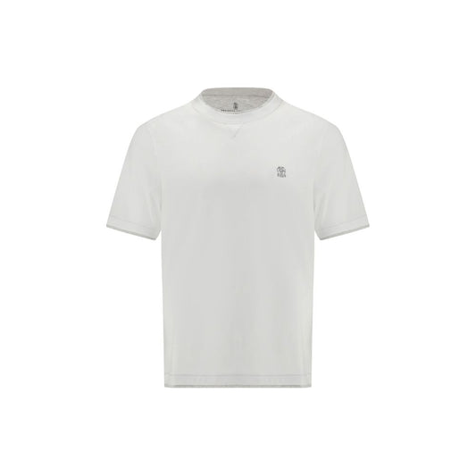 Brunello Cucinelli White Cotton T-Shirt