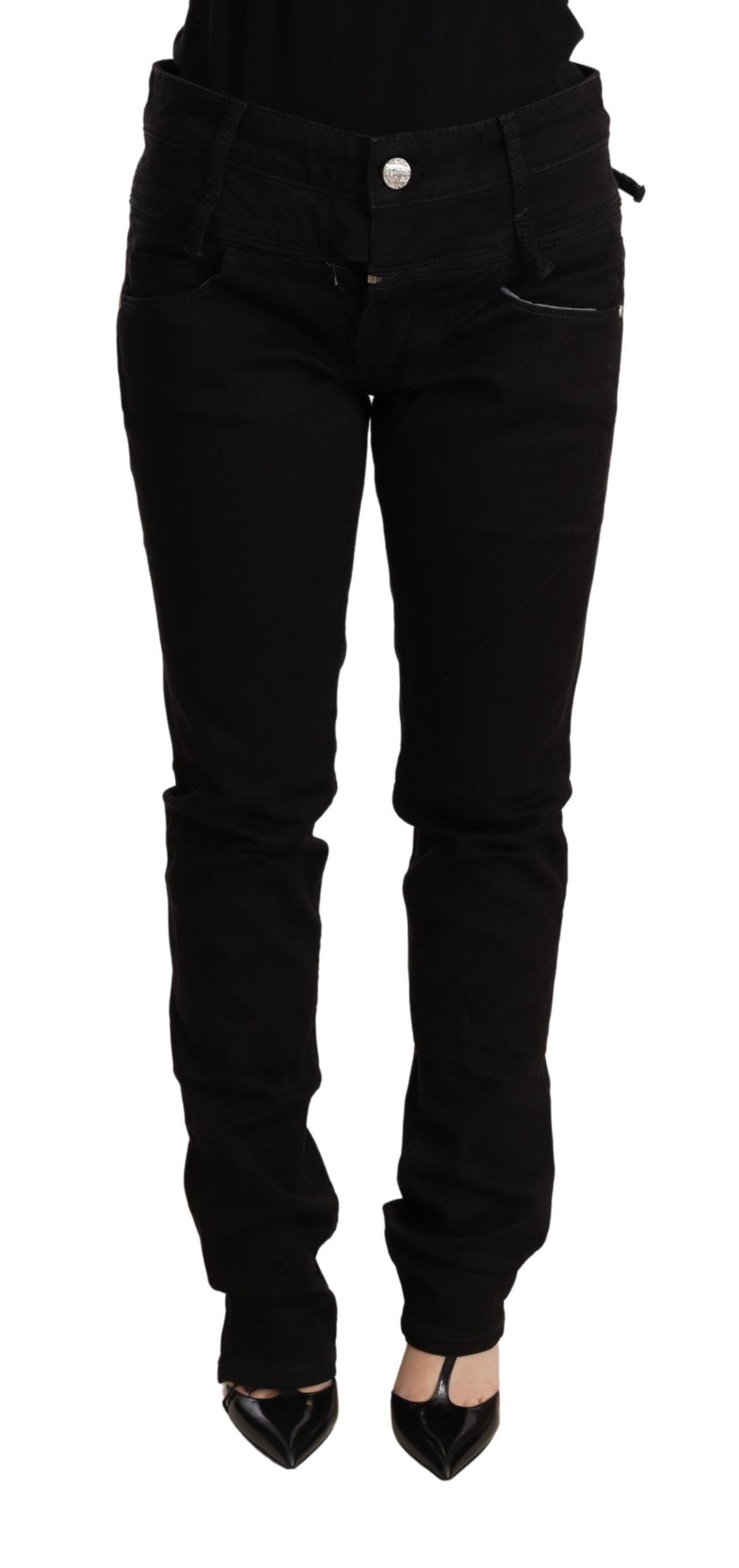Pair of black skinny jeans on a mannequin