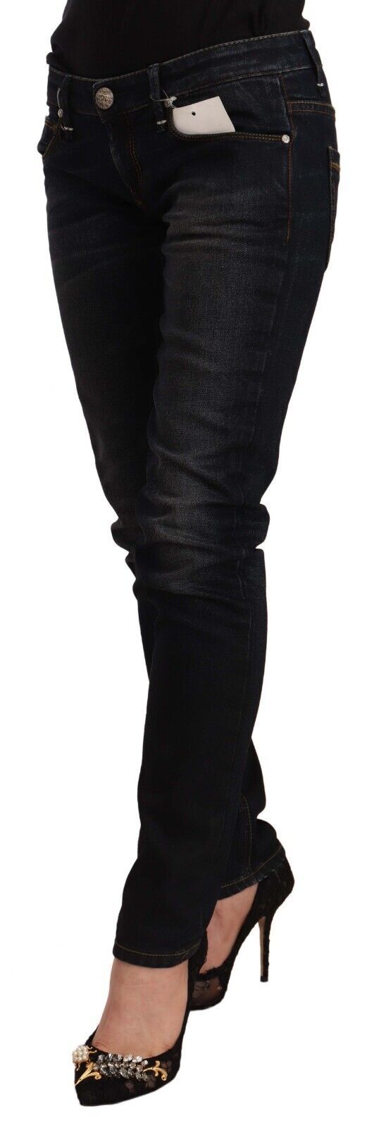 Woman wearing jeans and heels