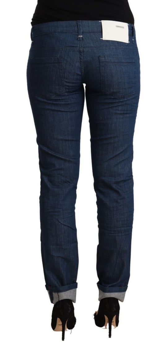 Pair of blue denim jeans on a mannequin