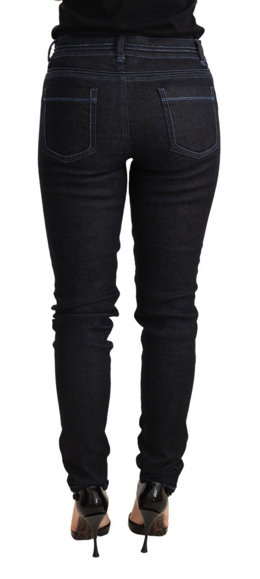 Pair of dark blue jeans on a mannequin