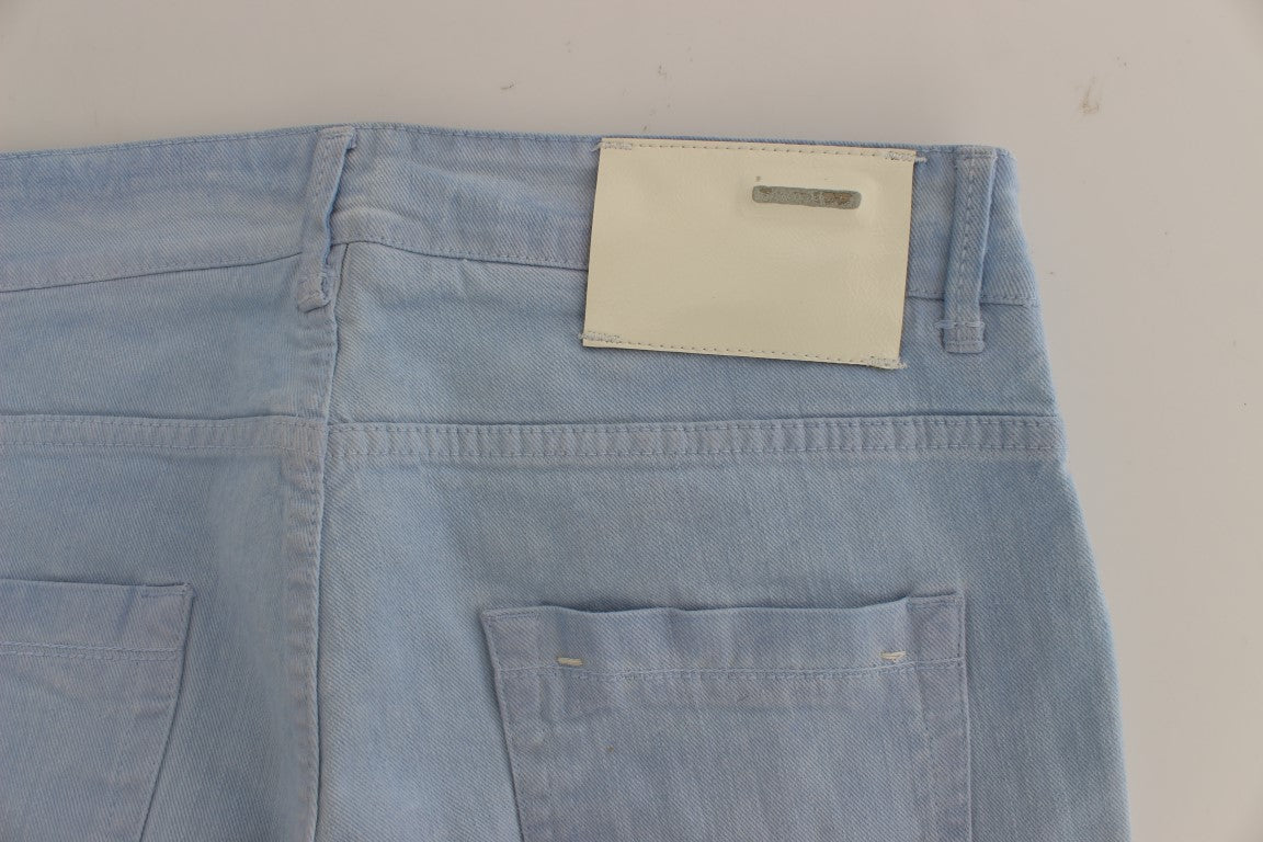 Pair of blue jeans with a coin pocket on the right side