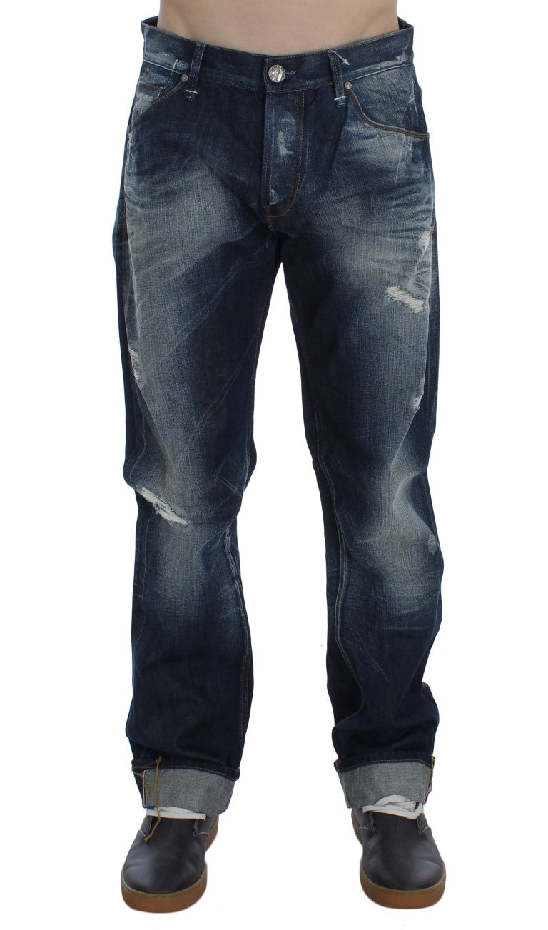 Pair of blue denim jeans