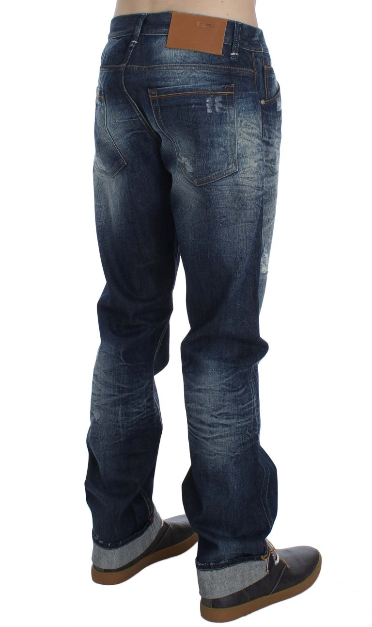 Pair of blue denim jeans