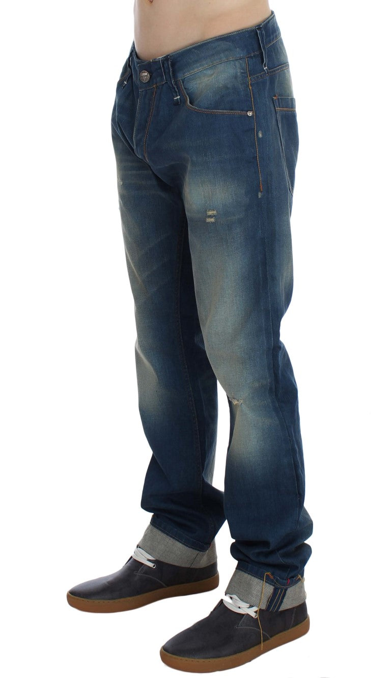Pair of blue denim jeans