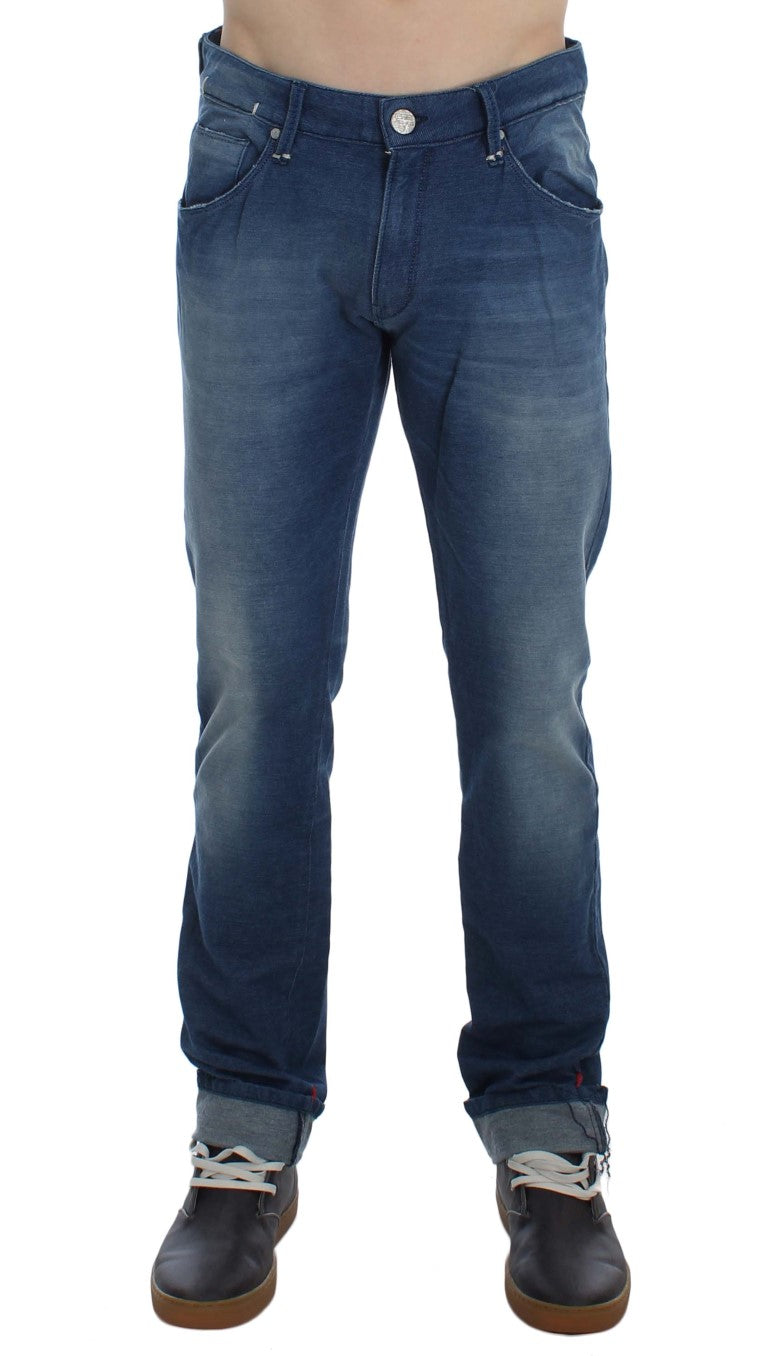 Pair of blue jeans on a mannequin
