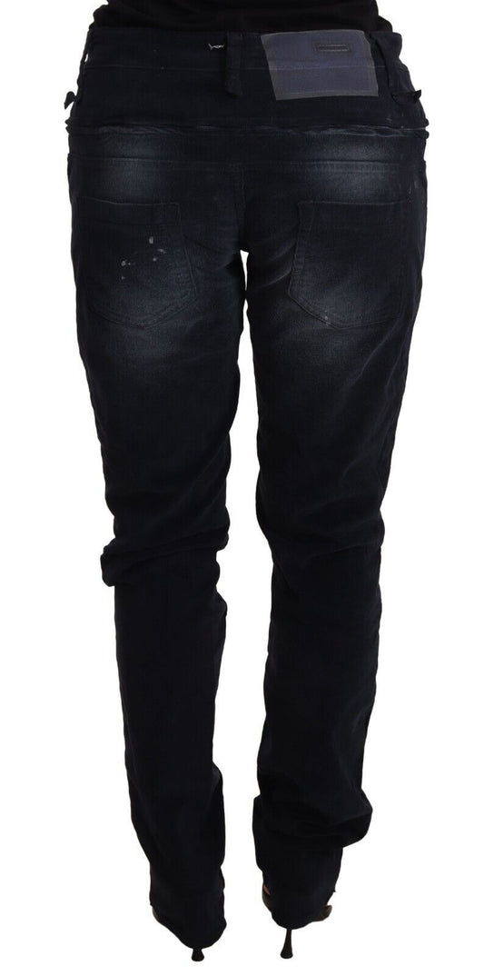Pair of dark blue jeans on a mannequin