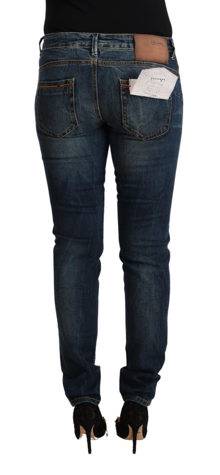 Pair of blue denim jeans on a mannequin