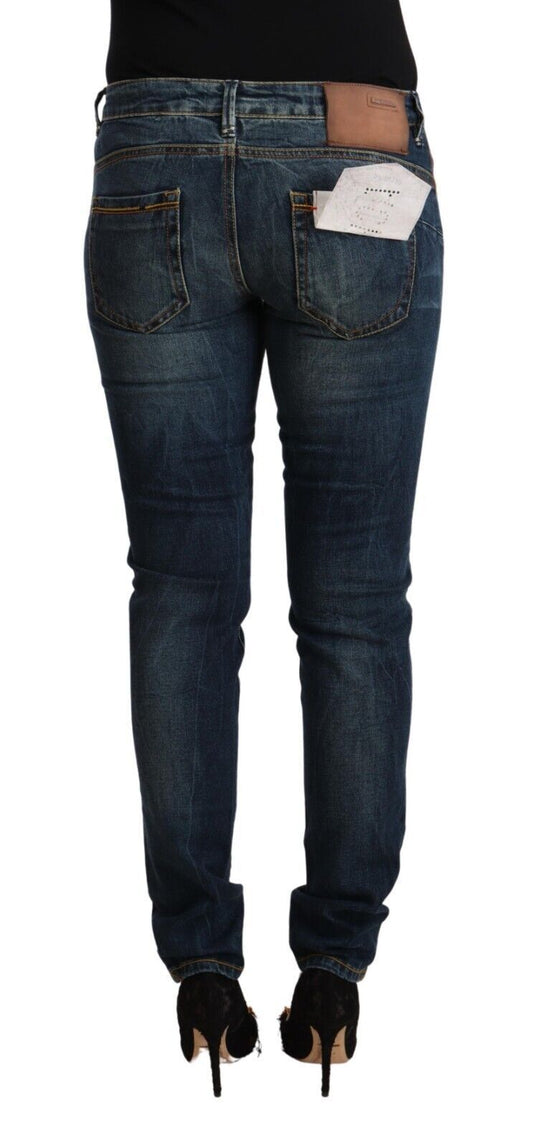 Pair of blue denim jeans on a mannequin