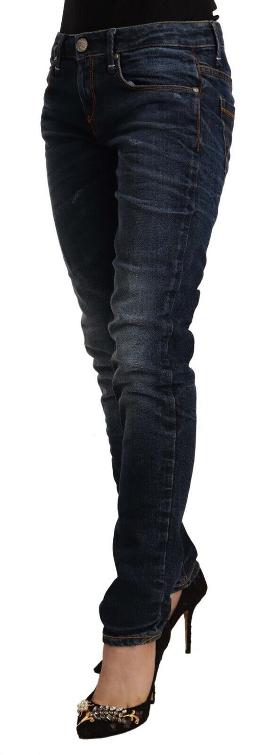 Pair of blue denim jeans on a mannequin