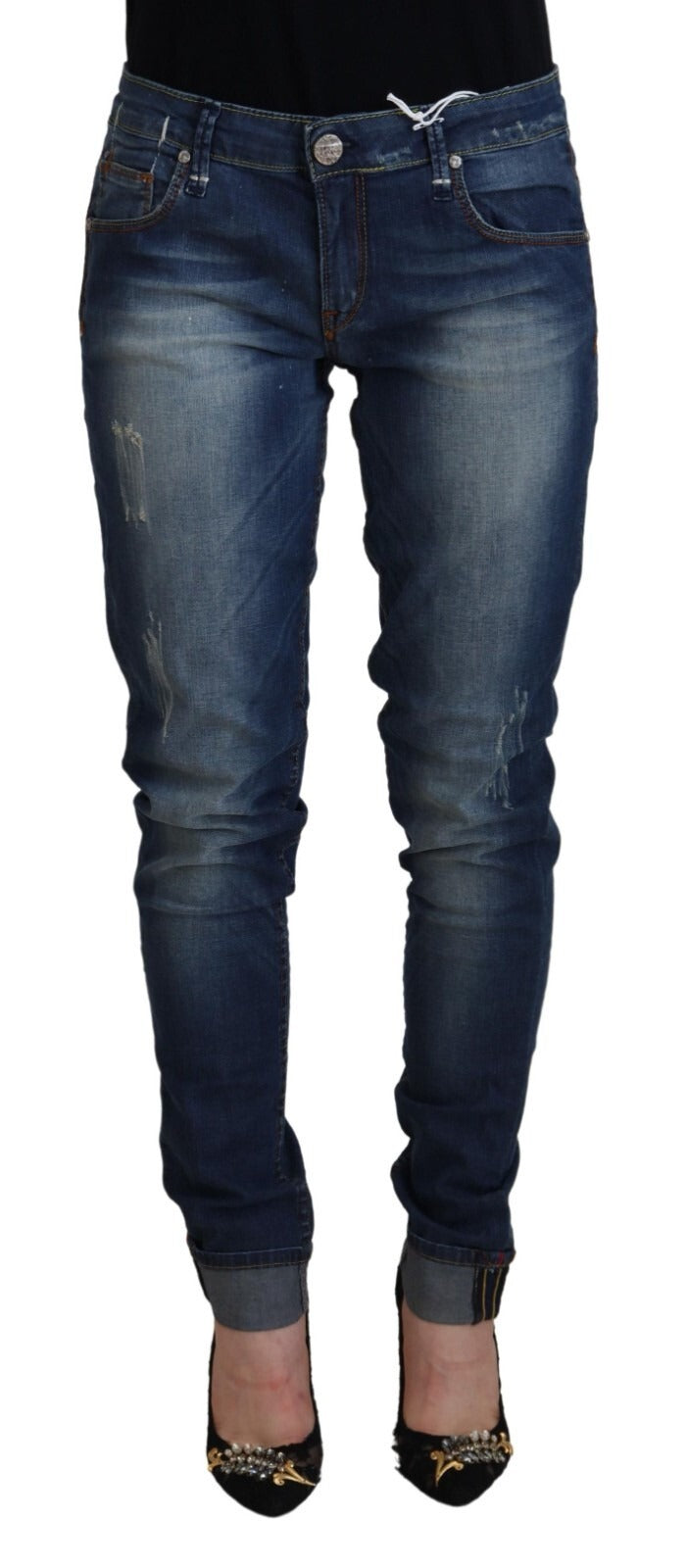 Pair of blue jeans on a mannequin