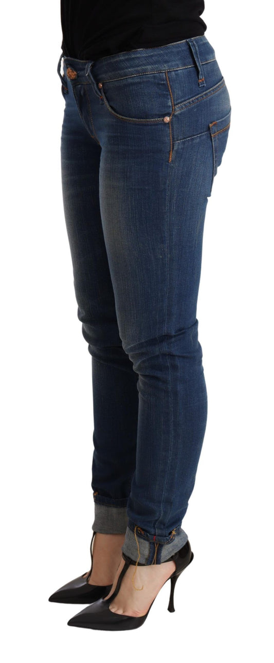 Woman wearing blue jeans