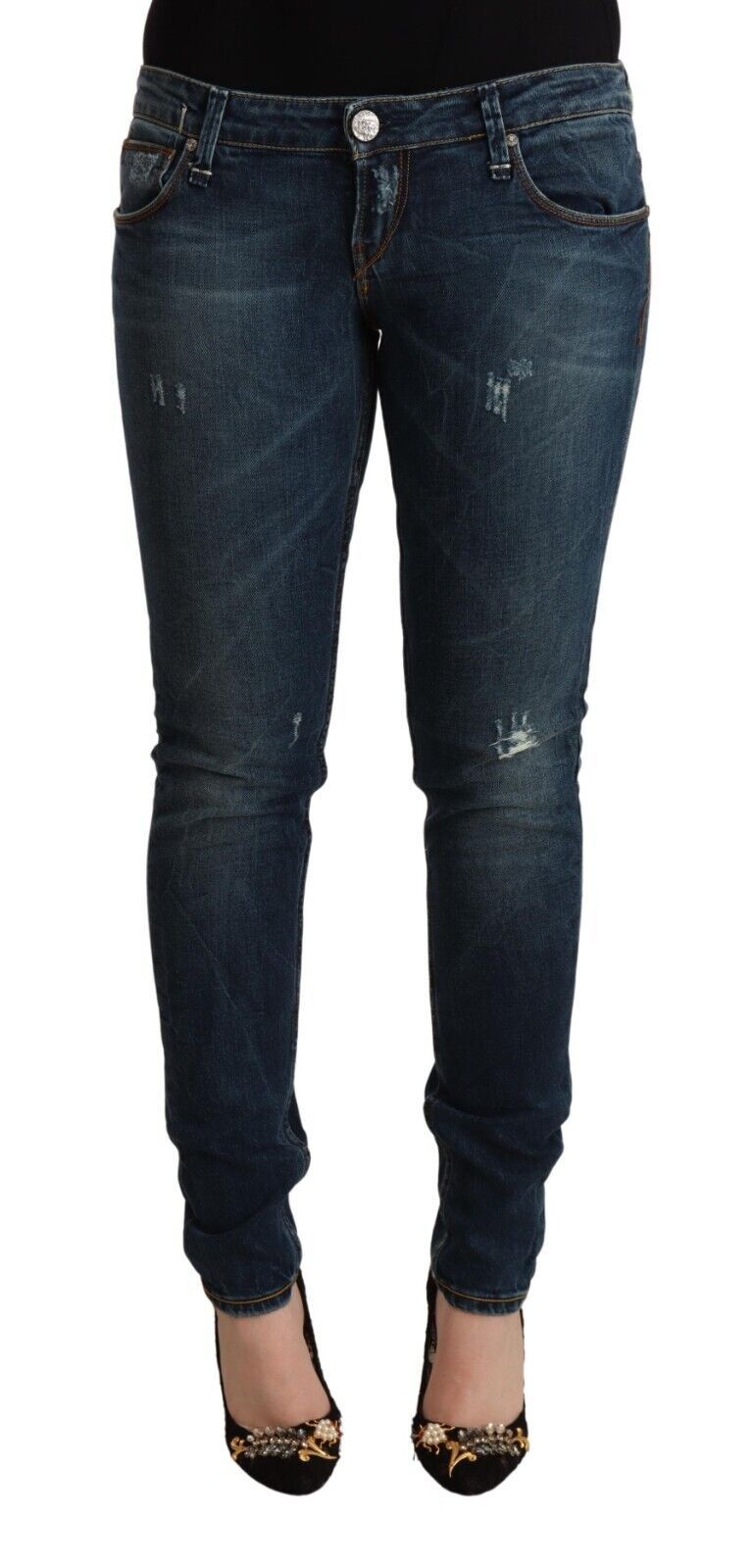Pair of blue jeans on a mannequin