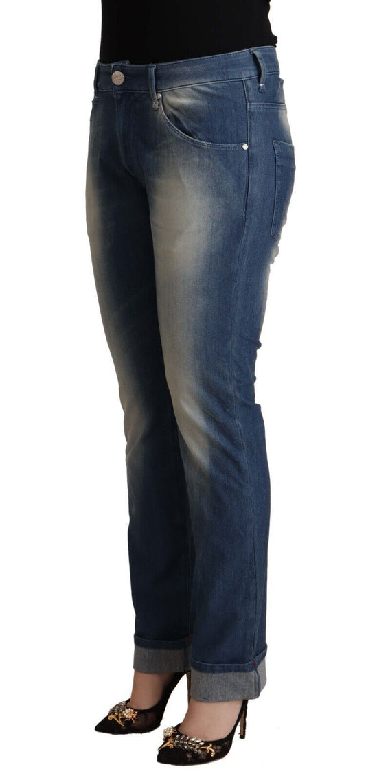 Woman wearing blue jeans