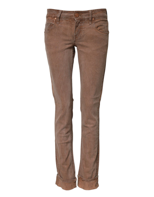 Pair of brown jeans on a mannequin