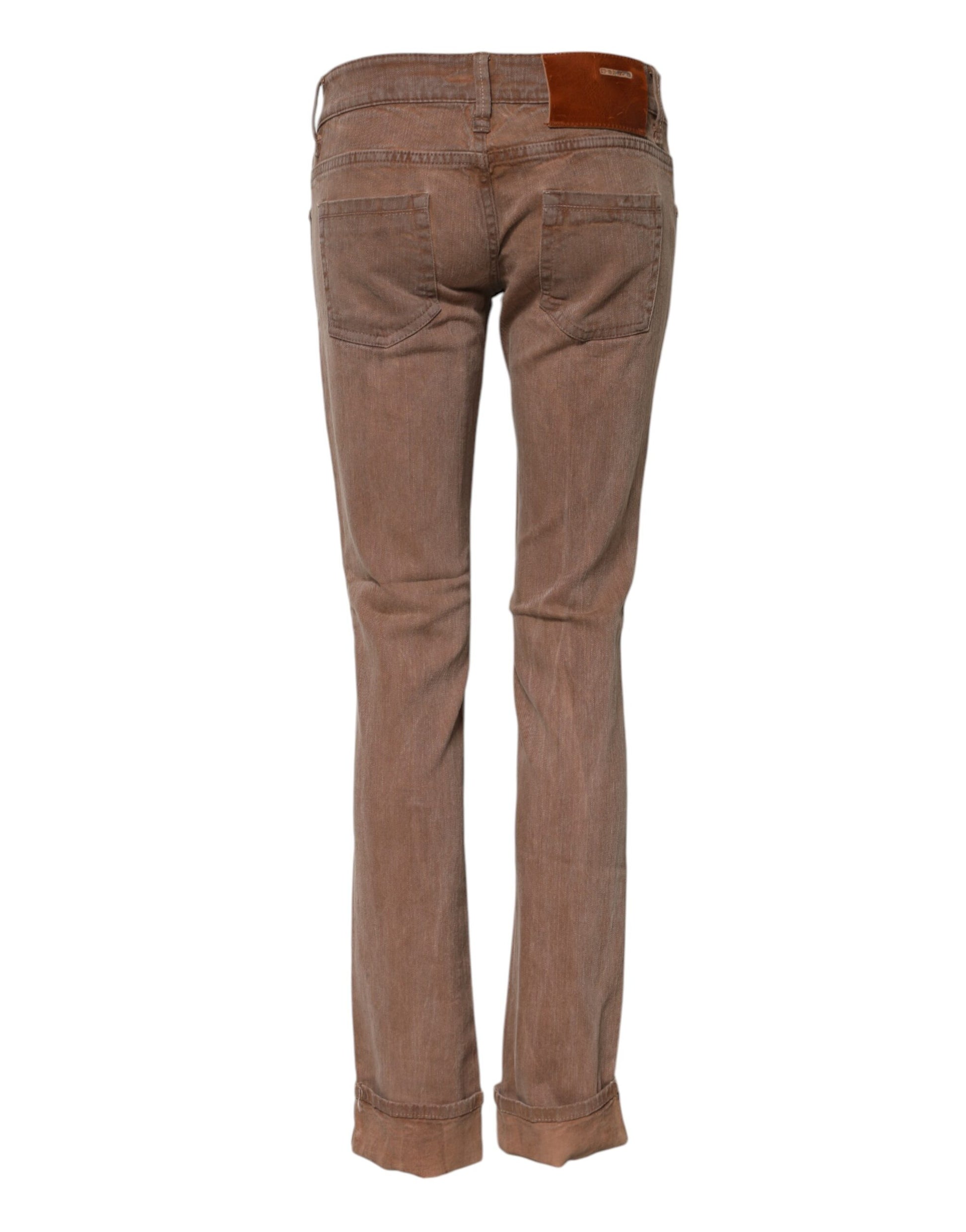 Pair of brown denim jeans