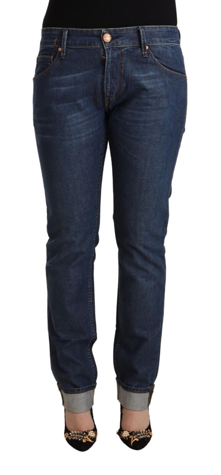 Pair of blue jeans on a mannequin