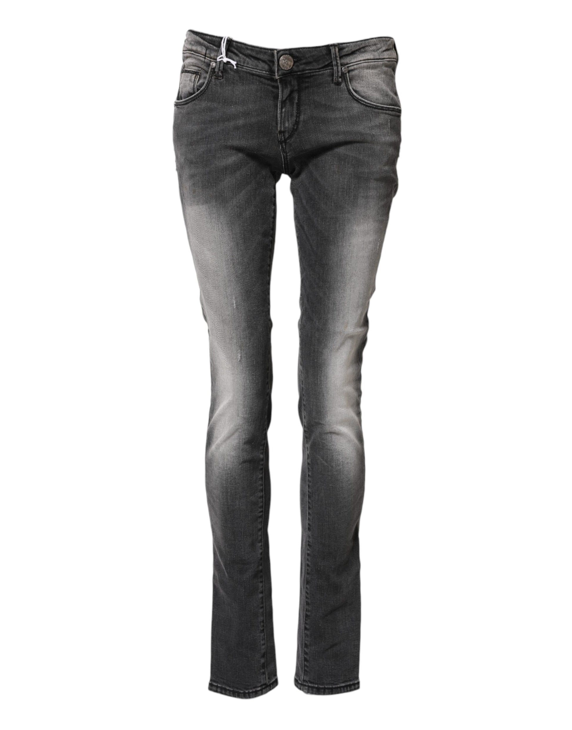 Pair of blue jeans on a hanger