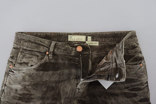 Pair of brown velvet jeans with tags