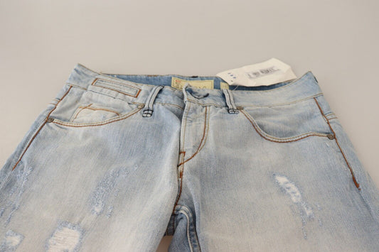 Pair of blue denim jeans