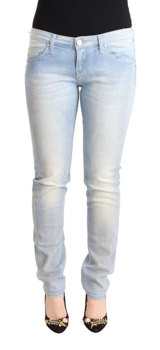 Pair of blue denim jeans on a mannequin