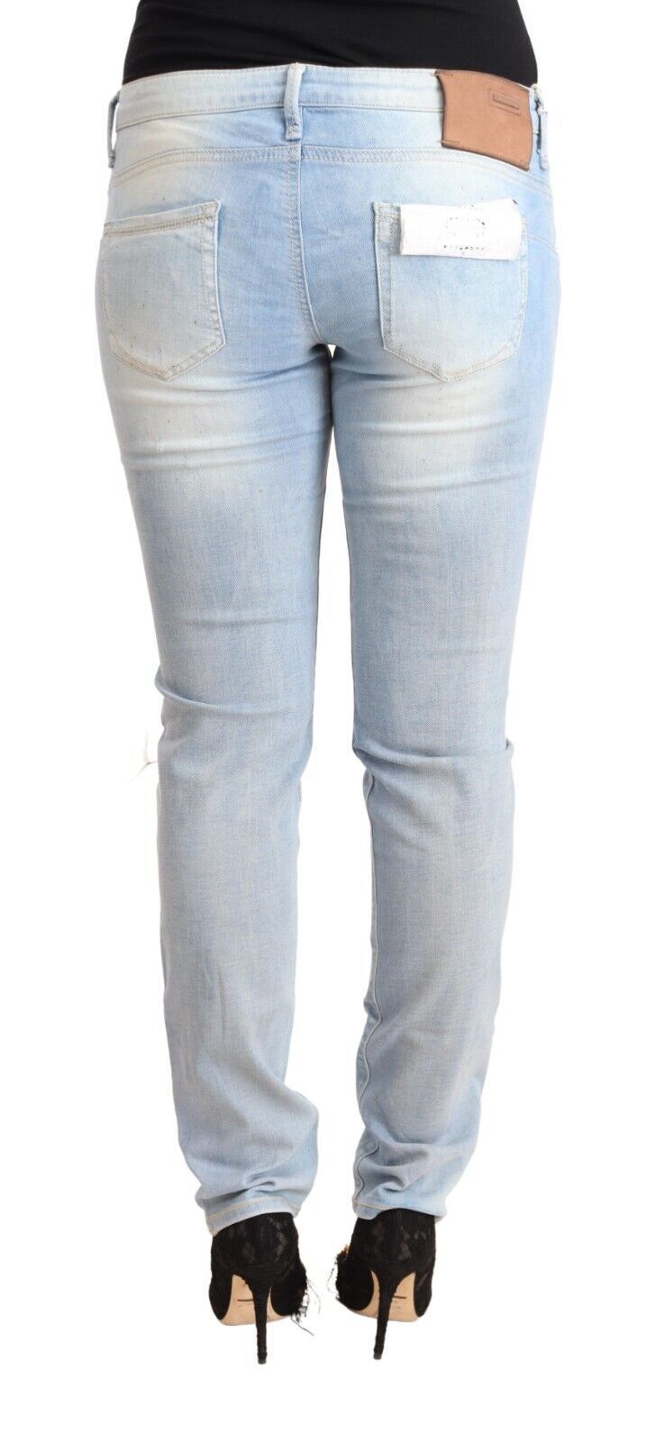 Pair of blue denim jeans on a mannequin