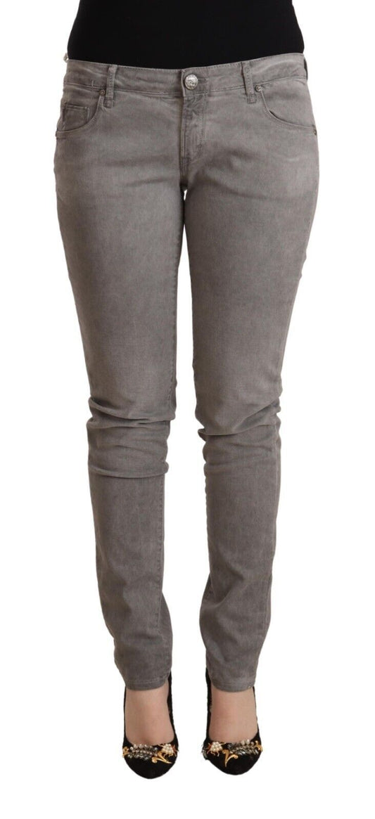 Pair of women's jeans in a light gray color