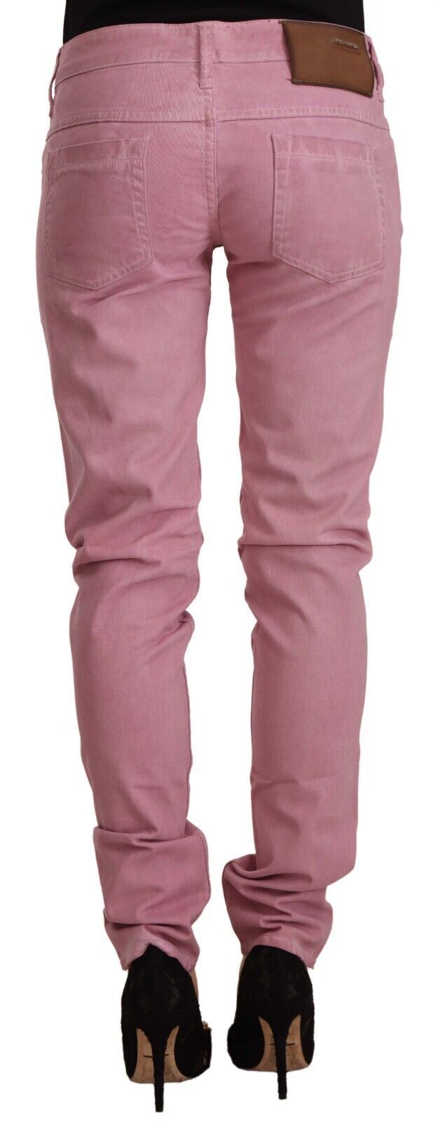 Pair of pink jeans on a mannequin