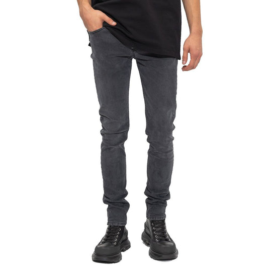 Pair of dark blue skinny jeans