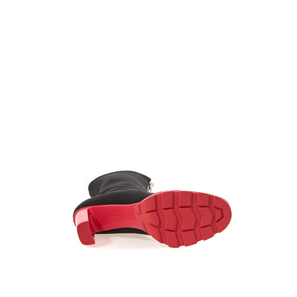Red boot with black laces