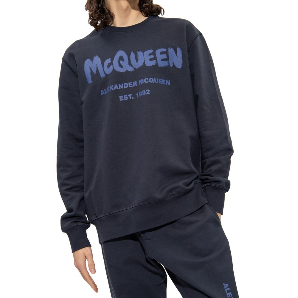 Blue sweatshirt with McQueen logo
