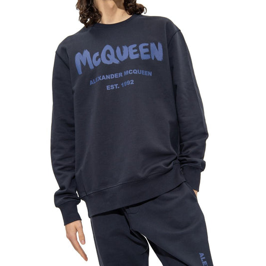 Blue sweatshirt with McQueen logo