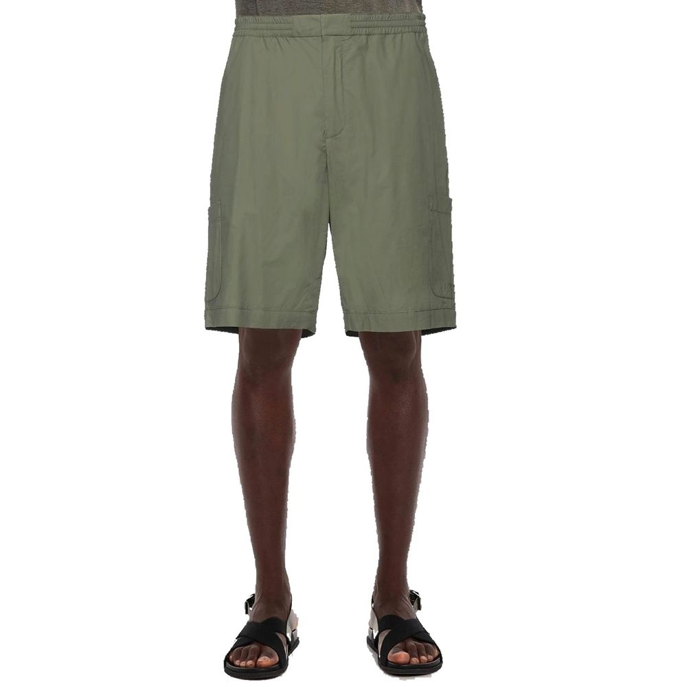 Man wearing shorts and sandals