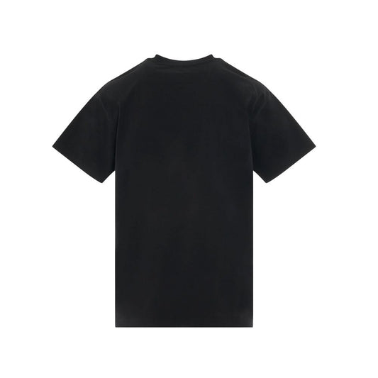 Black t-shirt on a hanger