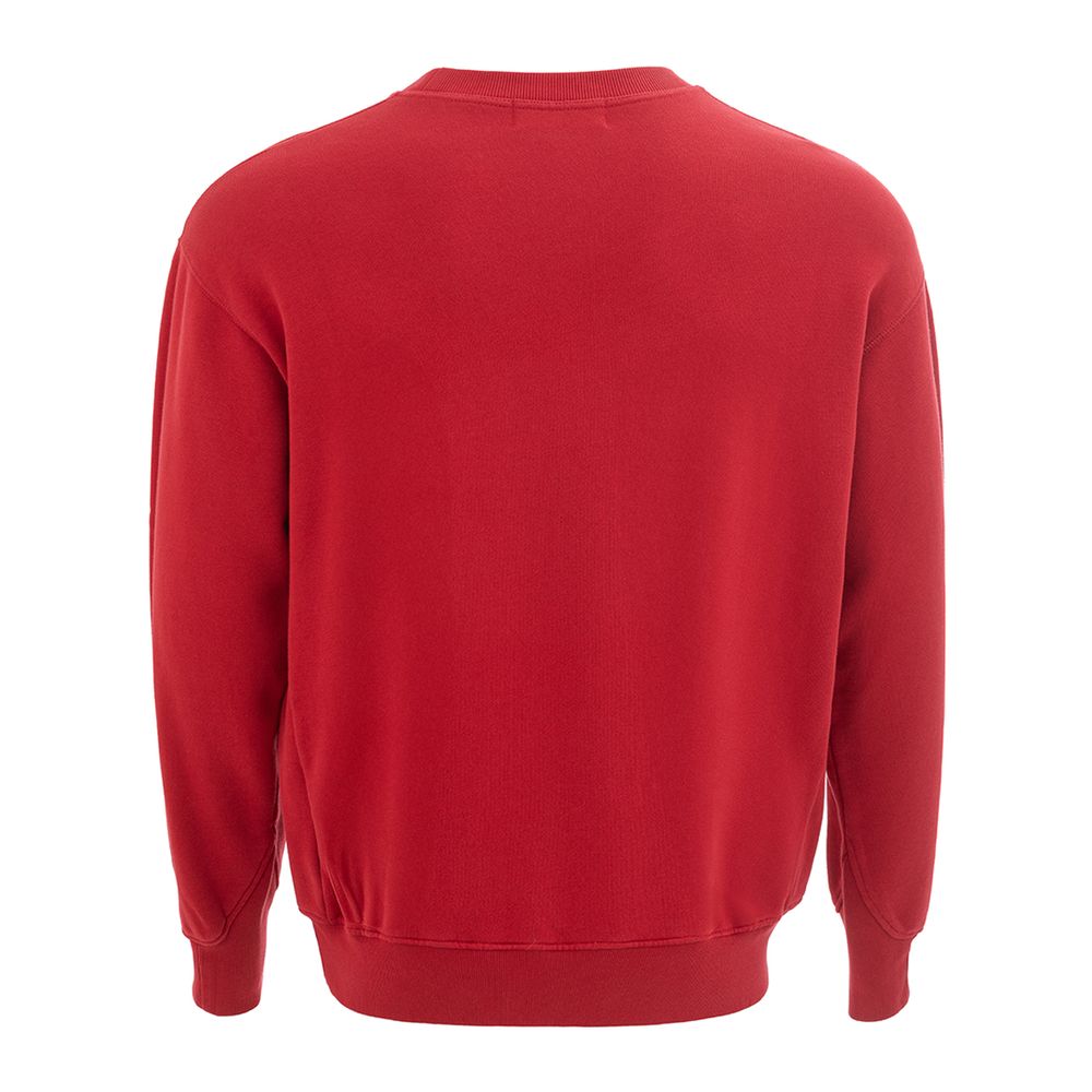 Red sweatshirt on hanger