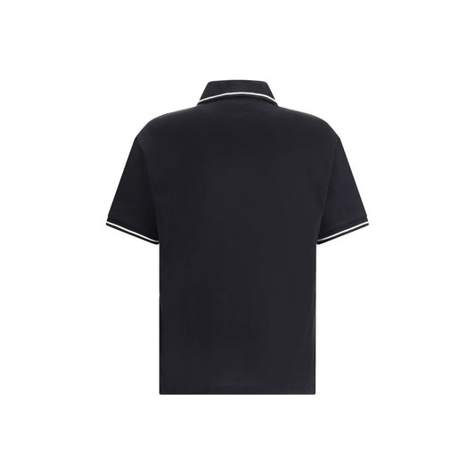 Black polo shirt on a mannequin