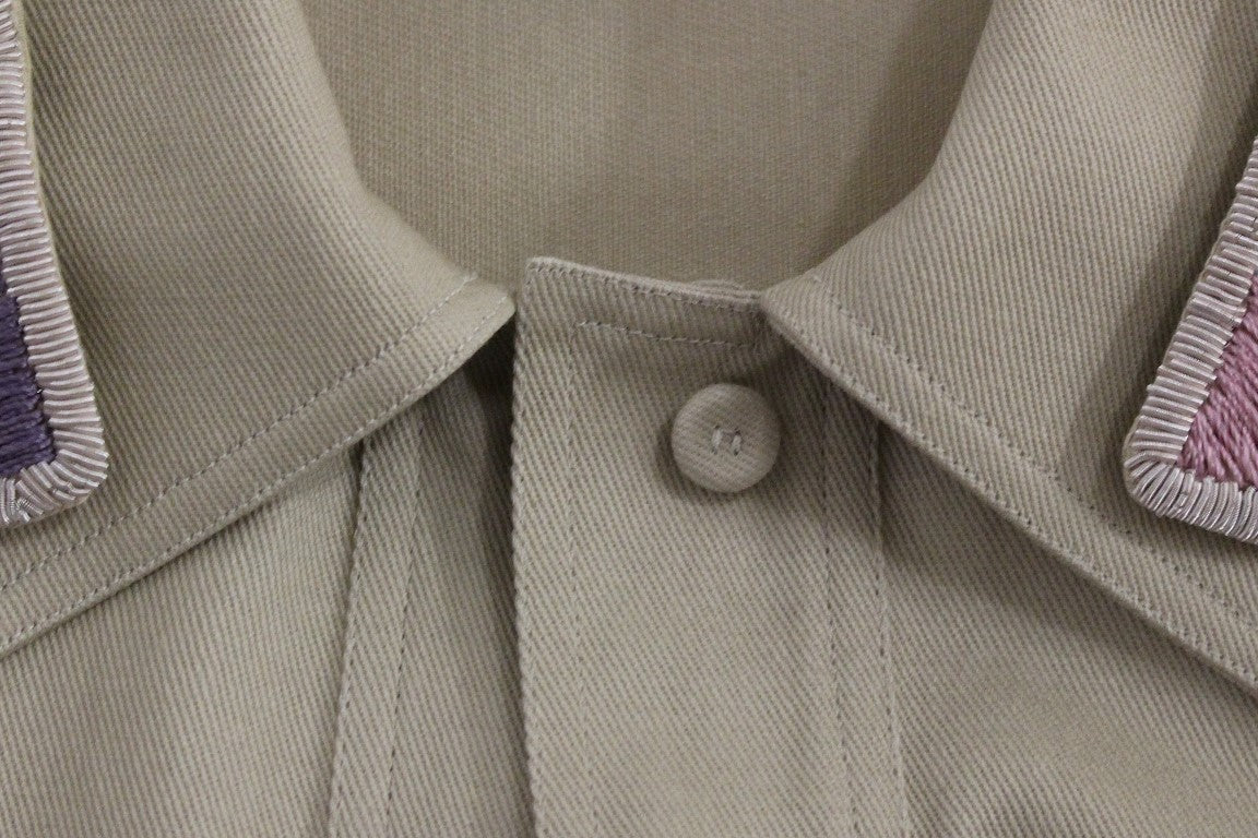 Tan shirt with collar and buttons