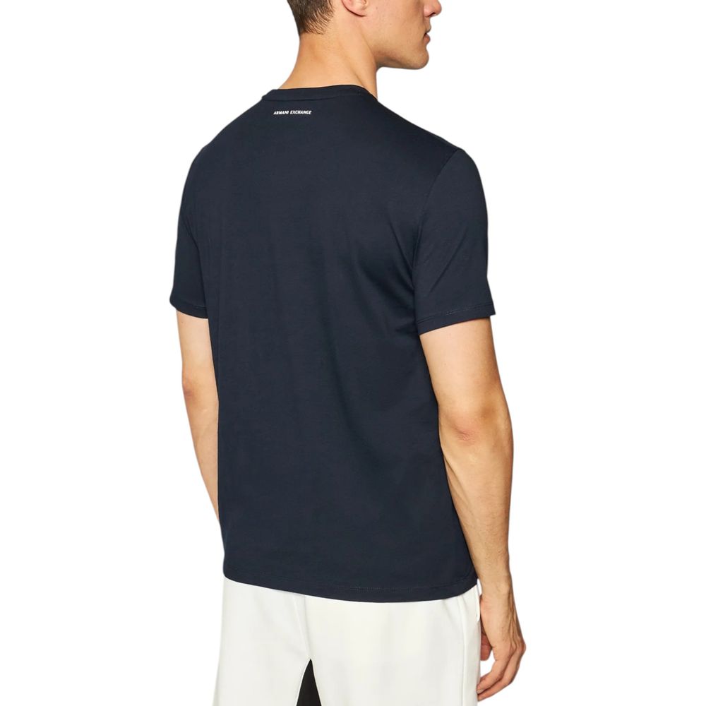 Navy blue cotton t-shirt with short sleeves