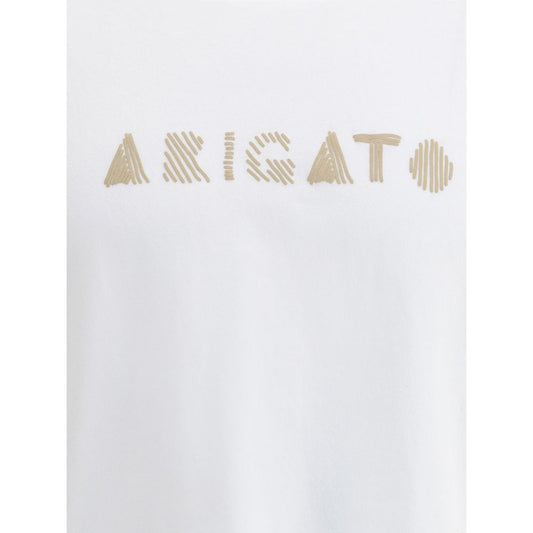 White towel with gold lettering