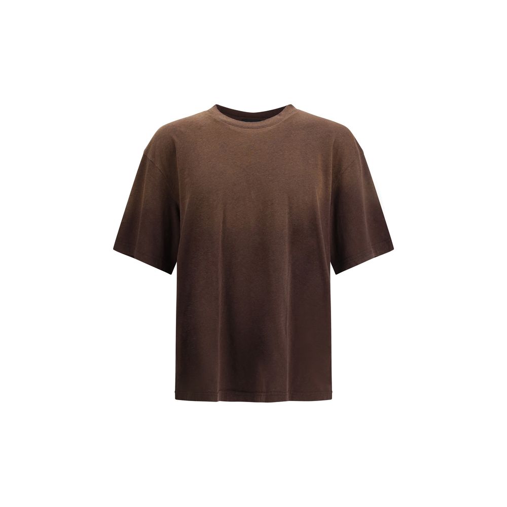 Brown long sleeve shirt on hanger