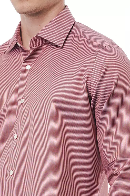 Red striped dress shirt