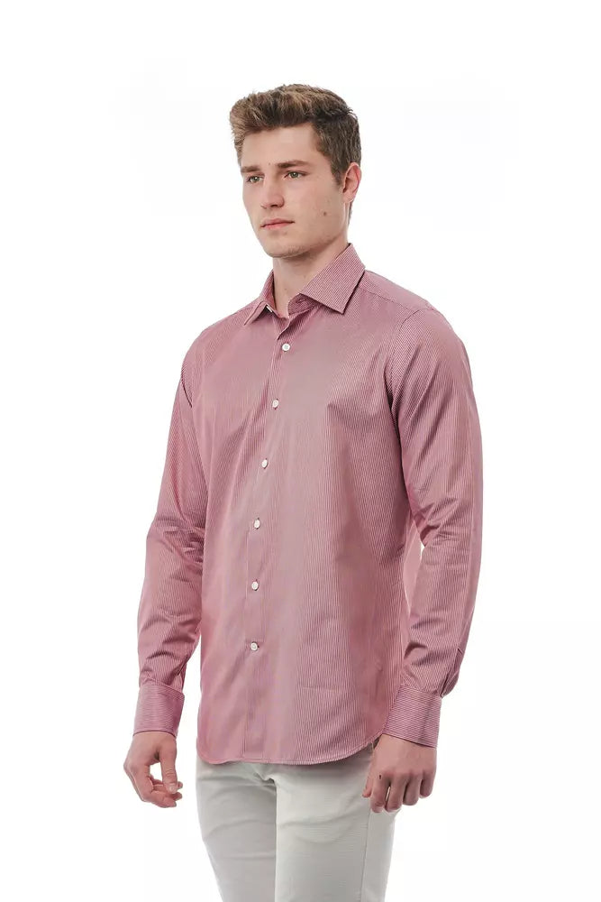 Man wearing pink shirt