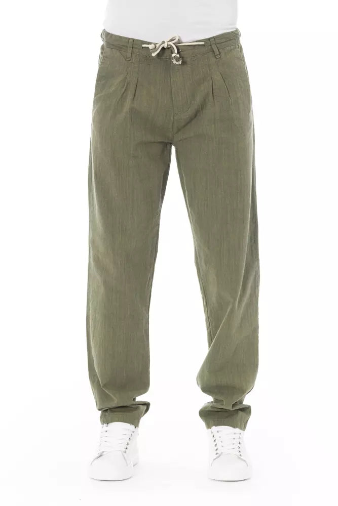 Pair of olive green cargo pants