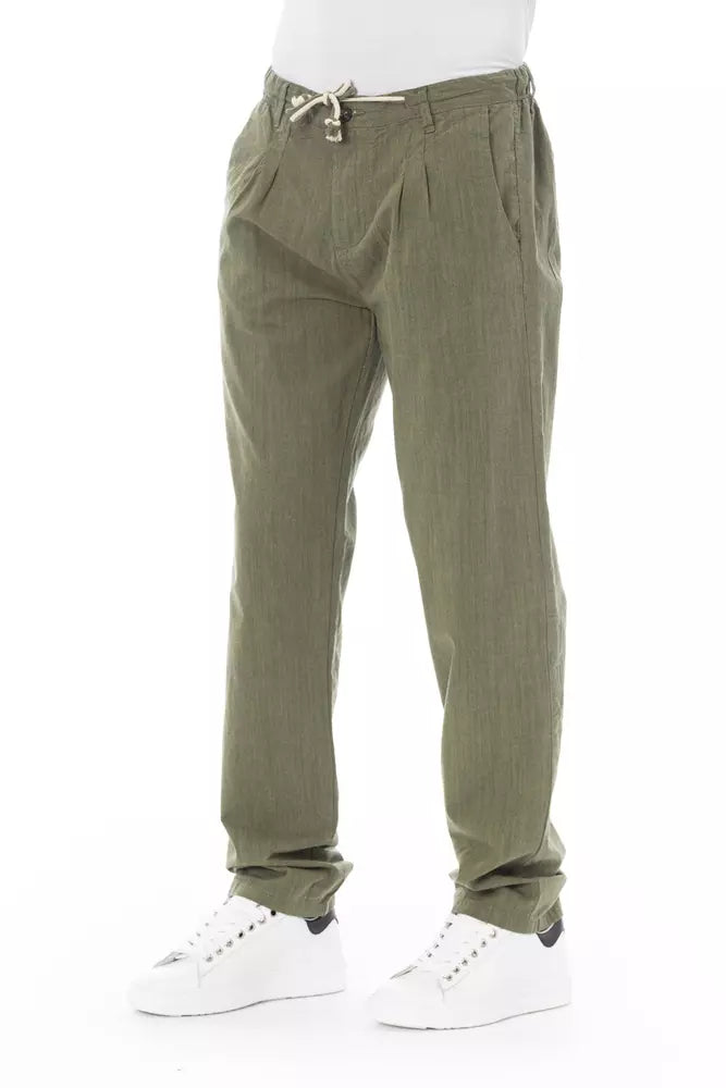 Pair of olive green cargo pants