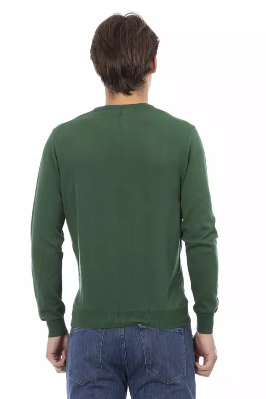 Long sleeve green sweater on a mannequin