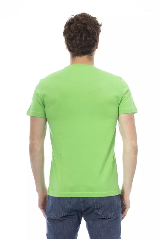 Green t-shirt on a mannequin