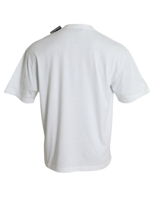 White short sleeve t-shirt on a hanger